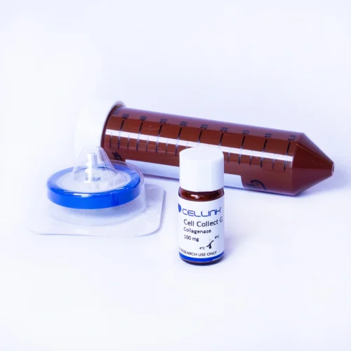 Cell Collect G, syringe filter, and light protected falcon tube