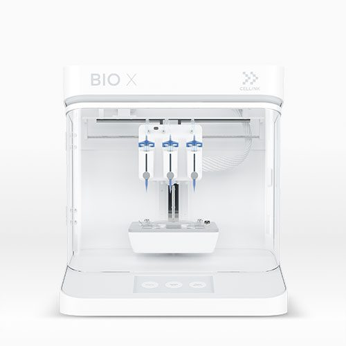 Front view of BIO X, an extrusion-based 3D bioprinter